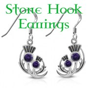 Celtic Stone Hook Earrings